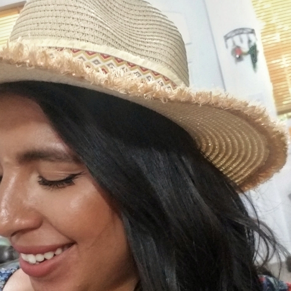 HIT THE ROAD STRAW FEDORA HAT - Picture 4 of 11